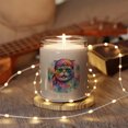 thumbnail image 4 of Hippie Scottish Fold Portrait Watercolor Tie-Dye Vintage Styles Soy Wax Candle Cat Lover Kitten Owner Gifts 9oz White Birch & Black Pepper Candle - 00014, 4 of 5