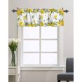thumbnail image 3 of Kitchen Curtain Valances for Windows,Summer Rustic Lemon Floral Leaf Rod Pocket Small Valance Farmhouse Fruit Plant Short Window Treatment for Bedroom Bathroom Living Room,42"x12", 3 of 9