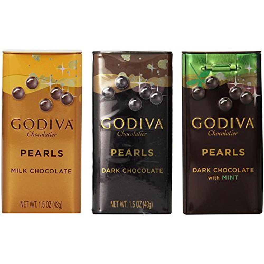 Godiva Chocolatier Pearls Variety Pack (Dark, Milk, Mint)