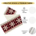 thumbnail image 5 of Christmas Table Runner, Red Black Buffalo Plaid Seasonal Winter Snowflake Xmas Merry Christmas Coffee Table Center Decor for Family Kitchen Outdoor Farmhouse Holiday Party Table Decorations, 13"x90", 5 of 6