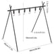 thumbnail image 5 of Equipo de acampada al aire libre, estante colgante, soporte plegable, colgador de estante con ganchos de 6 uds., 5 of 14
