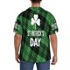 thumbnail image 3 of Balery St Patrick's day Camisa Casual de Manga Corta con Botones para Hombre, Texturizada, Estilo Cubano, para Playa, Verano-4X-Large, 3 of 5