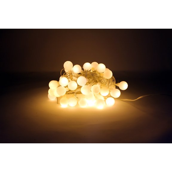 Perfect Holiday 50 LED 16ft String Light Bulb Plug in Warm White
