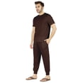 thumbnail image 3 of Inkmeso Ensemble de Pyjama Solide pour Hommes Manches Courtes Vêtements de Nuit Col Rond Ensemble, 3 of 7