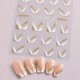 thumbnail image 4 of 10 Sheets French Tip Nail Art Stickers Gold Glitter Swirl Line Nail Decals 3D Self-Adhesive Abstract Wave Design Nail Stickers Acrylic Nail Art Suppli, 4 of 4