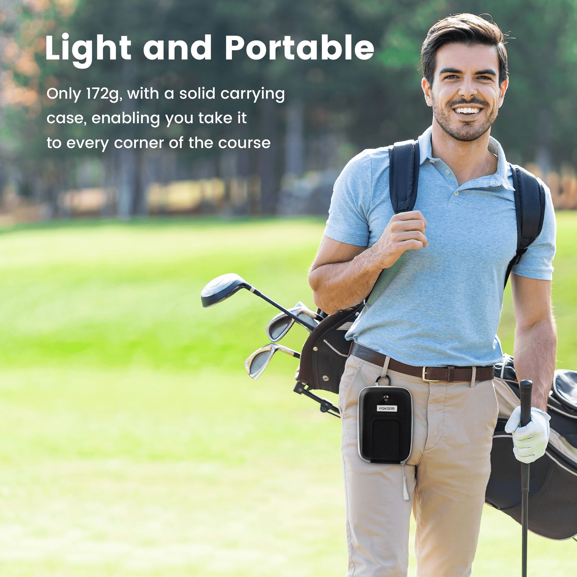 FOKOOS Golf Laser Rangefinder, 7X Magnification, Flag Lock with