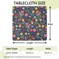 thumbnail image 2 of Reusable Floral Print Square Tablecloth with Elastic Hem, Premium Polyester with Water-Repellent Coating Perfect for 36x36 Inch Tables, Protects Tables from Spills and Stains, 2 of 6