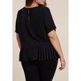 thumbnail image 6 of ELOQUII Women's Plus Size Pleated Hem Top, 6 of 6