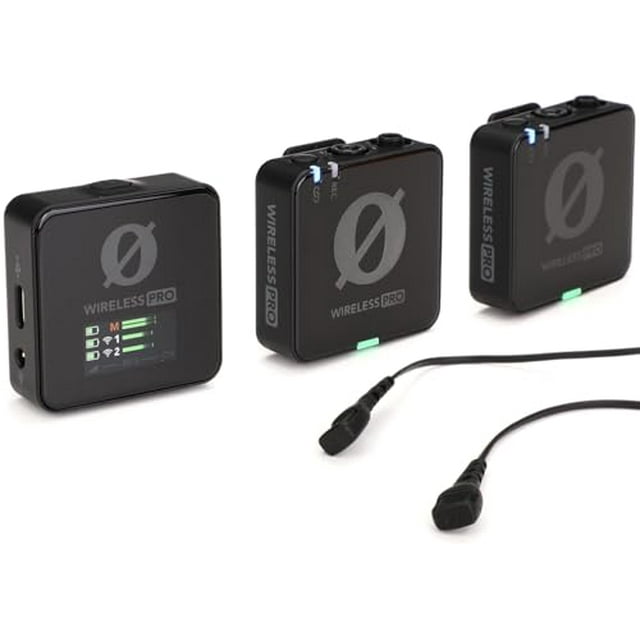 RODE Wireless PRO Compact Wireless Microphone System with Timecode, 32-bit Float On-board Recording, 2 Lavalier Microphones and Smart Charge Case for Filmmaking and Content Creation
