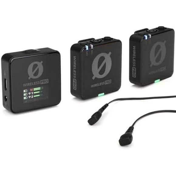 RODE Wireless PRO Compact Wireless Microphone System with Timecode, 32-bit Float On-board Recording, 2 Lavalier Microphones and Smart Charge Case for Filmmaking and Content Creation