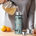 thumbnail image 4 of 20 Oz Dogs with Wine and Glasses Coffee Tumbler Double Wall Insulated Stainless Steel Water Bottle | Metal Reusable Thermoses Flask with Cup Cap | Leak & Sweat Proof with Anti-Dust Lid, 4 of 7