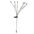 thumbnail image 1 of Luces de luciérnaga LED 800mAh IP65 Luces decorativas solares de luciérnaga impermeables para Navidad Boda Jardín Varilla negra blanca cálida con hojas 6 cabezas, 1 of 10