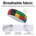 thumbnail image 4 of Sports Sweat Absorber Headband 10.6in Thin, Strong Absorbent And Thick Sweat Absorber Can Be Used As A Headband Mask Neck Band Scarf Flat Color Blocks, 4 of 6