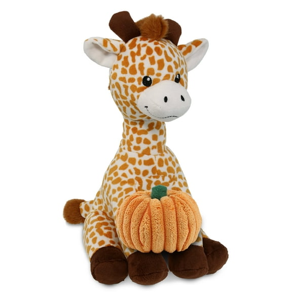 DolliBu Super Soft Giraffe Stuffed Animal with Pumpkin Decor - Pumpkin Plush Animal for Fall, Halloween and Thanksgiving, Pumpkin Toy for Baby, Kids, Adults - 10 Inches