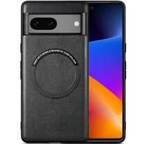 Dteck Magnetic for Google Pixel 8 Pro Case, Pixel 8 Pro Case Compatible with MagSafe, Slim PU Leather Matte Finish Shockproof Protective Cover for Google Pixel 8 Pro,Black