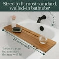 thumbnail image 2 of Premium Bathtub Tray for Freestanding Bath | Large & Thick 35” Acacia Wood Luxury Bath Tray for Tub | Anti-Tip, Non-Toxic, Adjustable Bathtub Trays for Tub with Bathroom Accessories Holder, 2 of 9