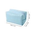 thumbnail image 2 of Unique Bargains 1 Pc Simple Square Makeup Bag Light Blue PU Leather, 2 of 6