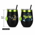 thumbnail image 5 of Practical Magic 2 Wine Tumbler With Charm Set Of 2, Insulated Stainless Steel Cup with Lid, Straw & Lime Charm, Midnight Margaritas Club Travel Tumbler, for Movie Night Party Gift, 5 of 9