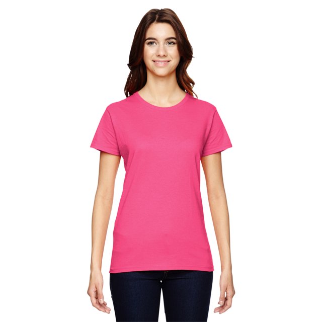 Camiseta ligera de mujer Gildan NEON PINK M 880
