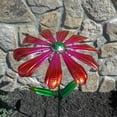thumbnail image 4 of Pink Flower Garden Wind Spinner 3D Yard Art Patio Decor Metal Kinetic Sculpture Windmill Lawn Stake, 4 of 4