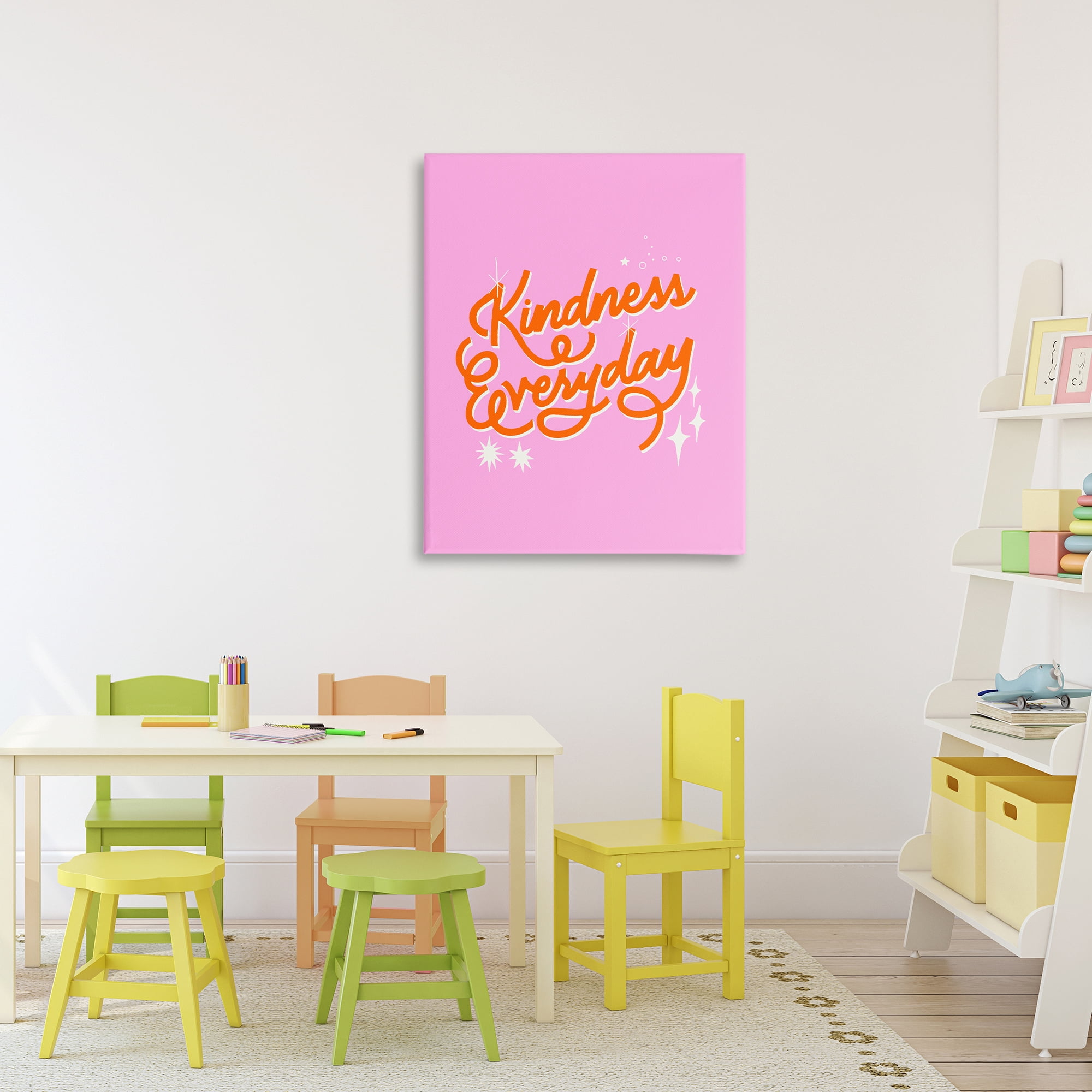 Stupell Industries Cursive Kindness Everyday Canvas Wall Art, design by Indira Prieto | IndySign