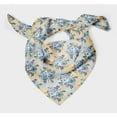 thumbnail image 3 of Bimba Blue Leaves & Alba Rose Floral Printed Pure Silk Scarf For Hair Neck Head Bandanas For Women 40 x 80 Inches, 3 of 6