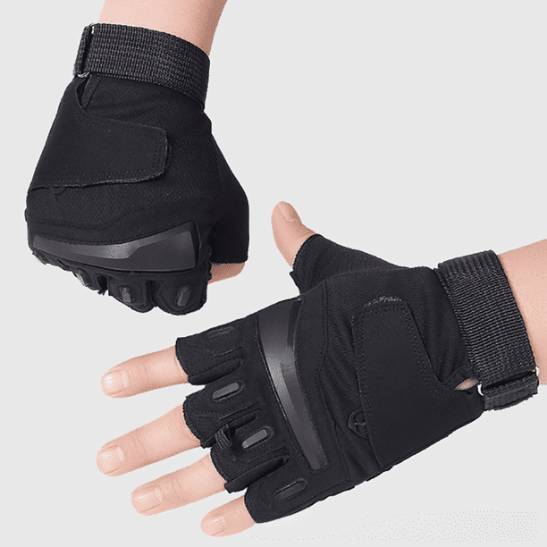 Guantes tácticos de medio dedo para hombres y mujeres, antideslizantes, transpirables, para entrenamiento al aire libre, deportes, ciclismo, bicicleta, motocicleta, guantes finos