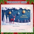 thumbnail image 2 of Reindeer Design Christmas Banner Colorful Ornaments Xmas Display Star Decorations Blue Background Holiday Backdrop for Christmas Party Home Decoration Family Party, 2 of 9