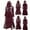 Wine, variant on Azrian Women Loose Halloween Tops Sweater Large Size Coat Retro Dress Hooded Elasticity