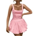 thumbnail image 1 of QIPOPIQ Robe Débardeur Mini à Bulles Y2K pour Femme Aguichant Sans Manches A-Line Robe Bouffante d'Été Remise des Diplômes Fête Boîte de Nuit Robe à Volants Liquidation, 1 of 5