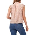 thumbnail image 2 of 1.STATE Women's Flutter Sleeve Smocked Neck Blouse Pink Size X-Small, 2 of 3