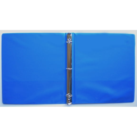 Royal Blue 3-Ring 2" View Binder, 8.5" x 11", Vinyl, Inside Pockets, Mfd by Samsill - Pack of 2 Binders