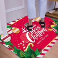 thumbnail image 4 of Clearance! FNGZ Carpet,Polyester Carpet,Christmas Star Area Rugs for Living Room/Bedrooom Area Rug Non Slip Merry Christmas and Star Red Kids Room Area Rug Washable Floor Carpet Runner Indoo, 4 of 5