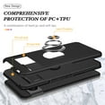 thumbnail image 3 of for Google Pixel 8 Case, 360° Rotatable Ring Holder Kickstand Dual Layer Military-Grade Drop Tested Protection Support Car Holder Mount Magnetic Absorbing Bumper Phone Case, Black, 3 of 7