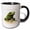 Black/White, variant on 3drose, Georgia Territory Amphibian the Green Tree Frog, 15oz Mug