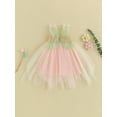 thumbnail image 2 of GXFC Kids Girls Summer Princess Dress 6M 1T 2T 3T 4T Toddler Girls Sleeveless Sling Butterfly Embroidery Tiered Dress with Wing Children Girls Summer Mesh Tulle A-line Dress, 2 of 8
