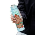 thumbnail image 4 of Yiaieng Travel Water Bottle for Adults Kids, 700ml Capybara Cute Water Cup with Straw & Handle Travel Water Bottle (Green), 4 of 10