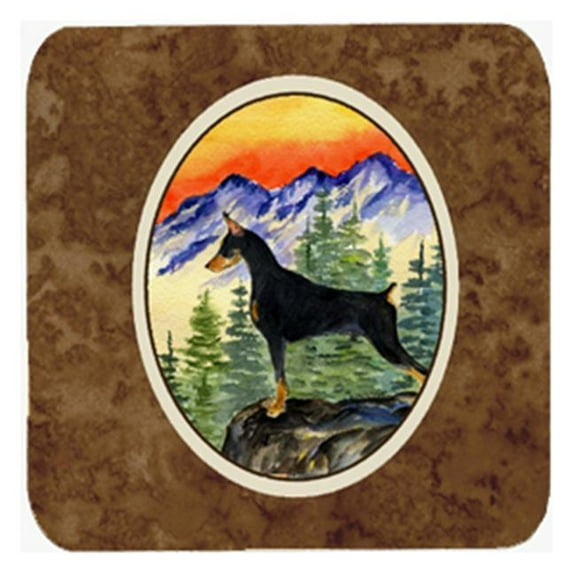 Doberman Foam Coasters - Set Of 4