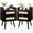 Black, variant on Nightstands Set of 2 with Charging Station, Modern Boho Rattan Bedside Tables with 2 Drawers, Solid Wood Legs, Open Storage End Tables for Bedroom Living Room Dorm – Natural