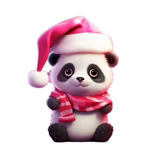 Pinky Pandae 2024 Christmas Acrylic Flat Pendant Doll Anmal Car Decoration Pendant