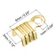 thumbnail image 2 of 200Pack Fold Over Cord Ends, 3x6mm Terminators Crimp End Tips for Leather Ribbon, Gold Tone, 2 of 6
