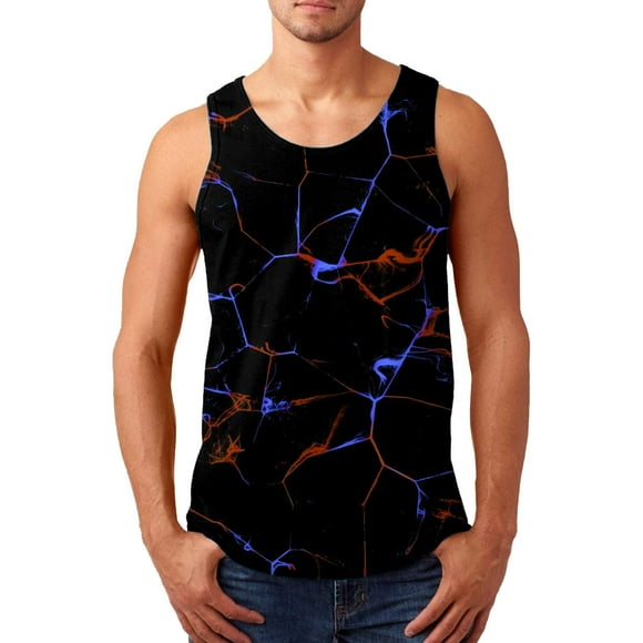 Débardeurs Imprimés 3D pour Hommes Légers de Gym Sans Manches Col Rond T-Shirt d'Entraînement Design Original