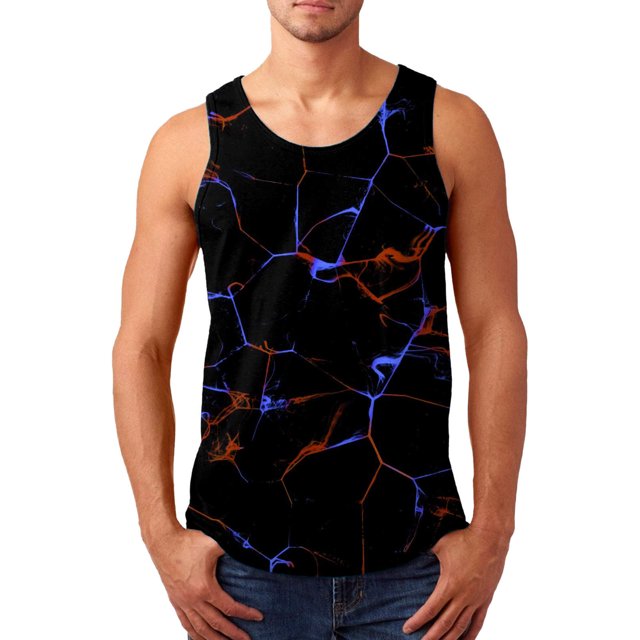 Débardeurs Imprimés 3D pour Hommes Légers de Gym Sans Manches Col Rond T-Shirt d'Entraînement Design Original