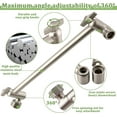 thumbnail image 3 of chalian Rain Shower Head Extension 12 Inch Adjustable Rain Shower Head Extension Arm Stainless Steel Shower Head Holder G1/2 Universal Connector Compatible (Brushed Nickel), 3 of 14