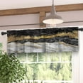 thumbnail image 2 of Marble and Gold Blackout Kitchen Curtains Tiers and Valances Set 3 Piece for Windows Abstract Texture Kitchen Window Curtains Set,Gold Glitter Marble Valances for Living Room(36" Tiers Set), 2 of 6
