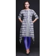 thumbnail image 2 of Bimba Hauts Imprimés Tie-Dye Animaux Violets pour Femmes Kurti Asymétrique Robe d'Été pour Filles XSmall, 2 of 6