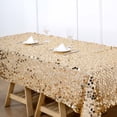 thumbnail image 5 of BalsaCircle 60" x 102" Gold Big Payette Sequin Rectangular Tablecloth Reception Catering, 5 of 8