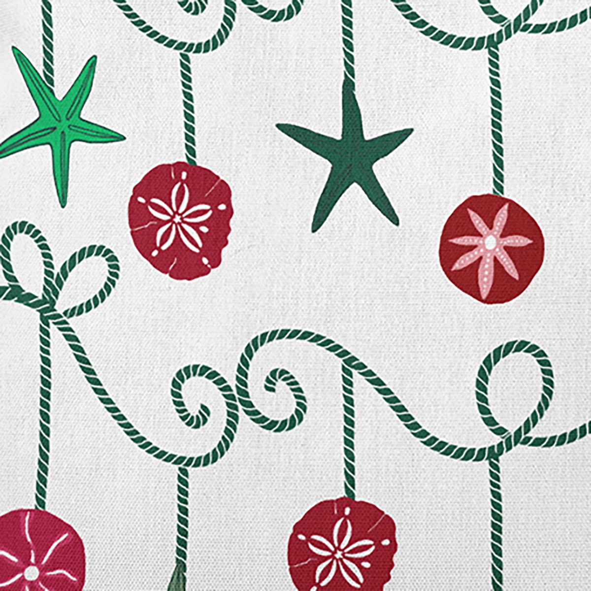 16" x 16" Simply Daisy Sea Ornaments Polyester Indoor/Outdoor Pillow, Forest Green Qty 1