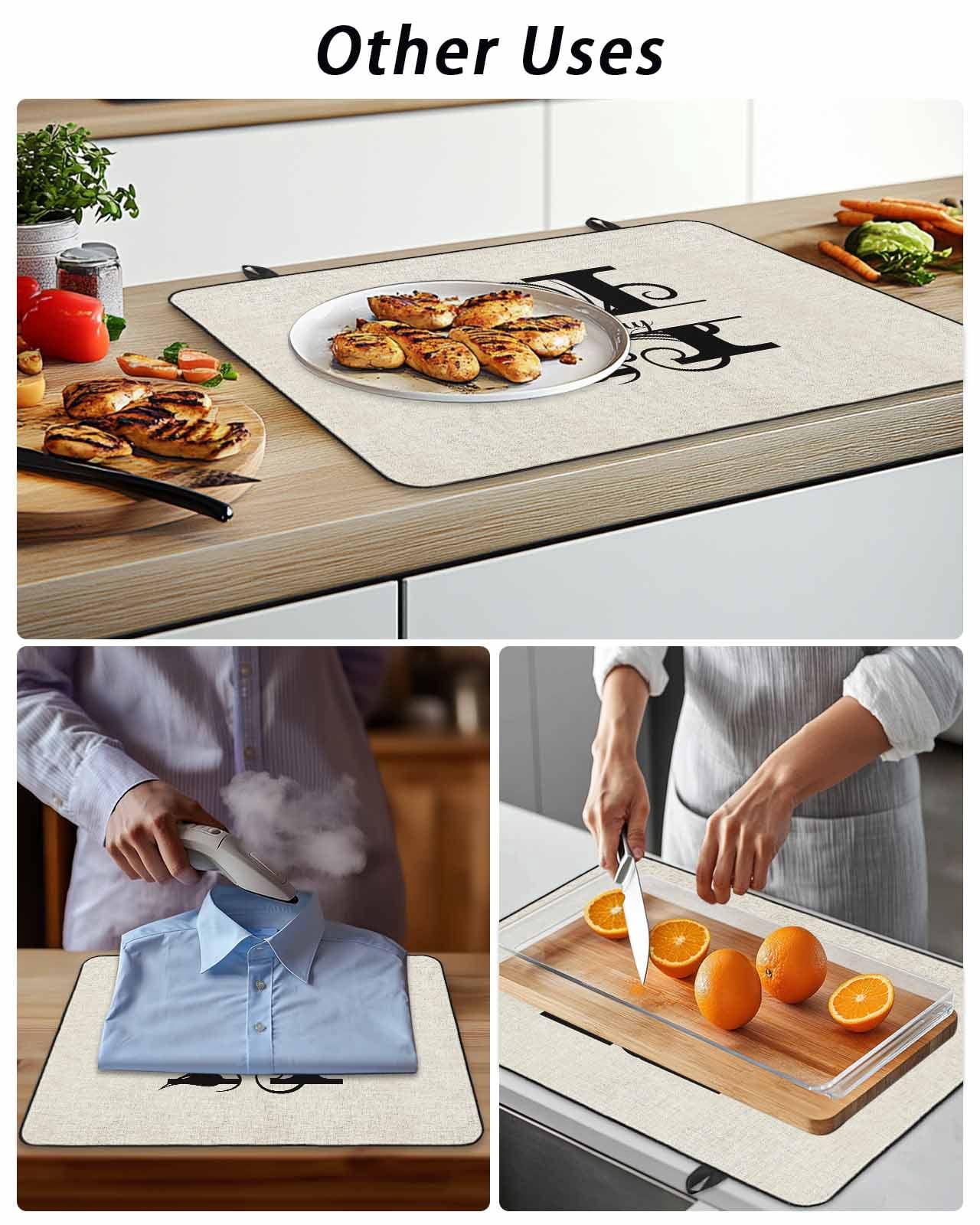 Stove Top Covers for Electric Stove, Letter H Glass Stovetop Cover Protector, Monogram Words Induction Cooktop Protector Oven Mat for Kitchen Countertop 24"x21"