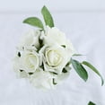 thumbnail image 2 of Efavormart 24 Roses | 2" Artificial Foam Rose With Stem And Leaves for Wedding Party Home Event Décor Wedding Anniversary Party - Ivory, 2 of 6